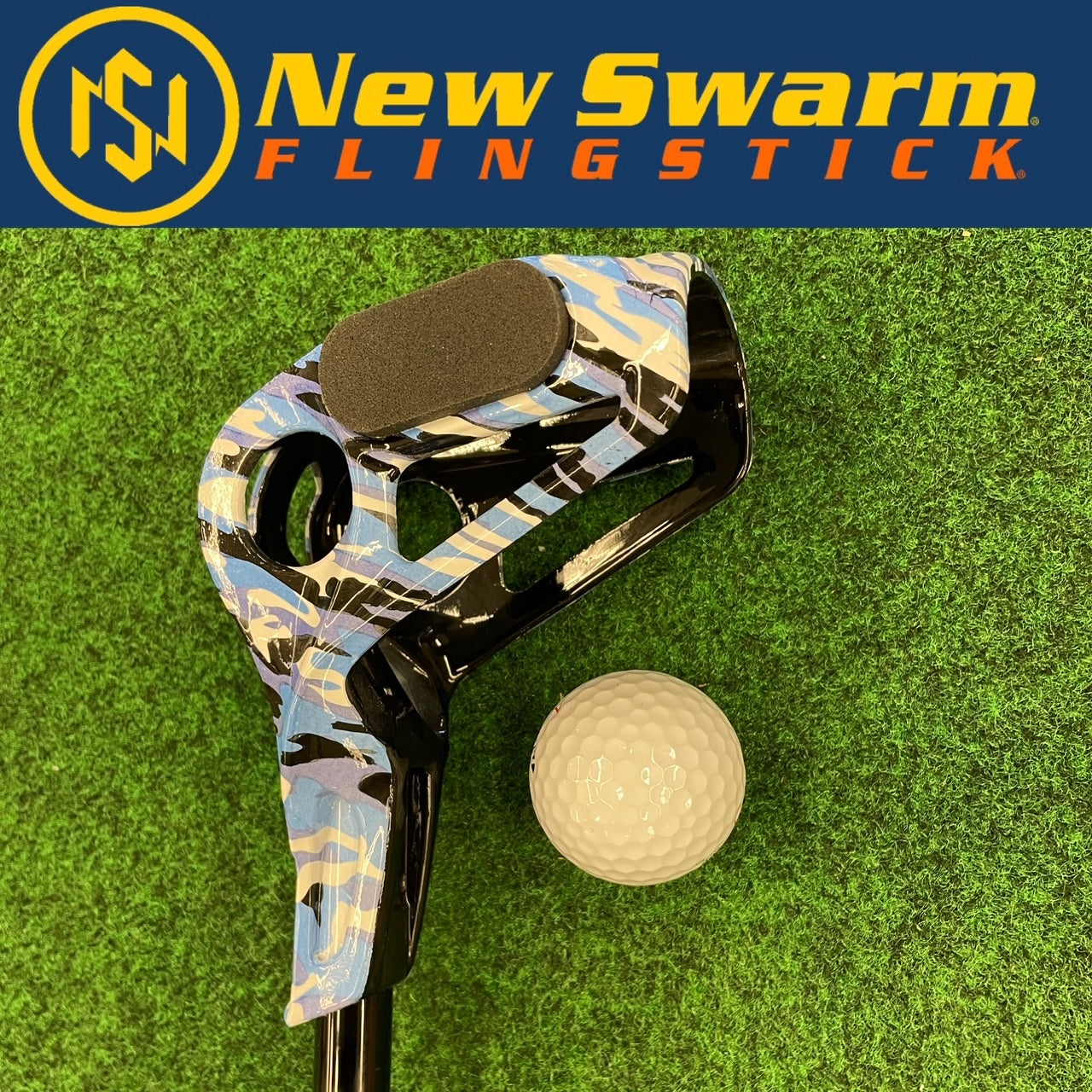 New Swarm releases the Blue Camo FlingStick Design for the '21 FlingGolf Season