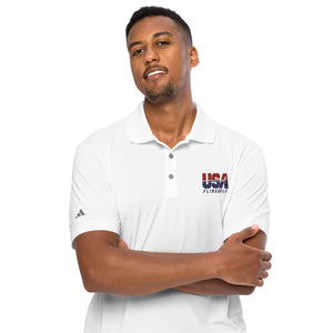 USA FlingGolf Adidas Performance Polo Shirt (White)
