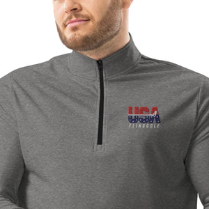 USA FlingGolf Adidas Quarter Zip Pullover (Black)