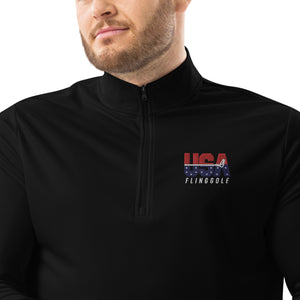 USA FlingGolf Adidas Quarter Zip Pullover (Black)