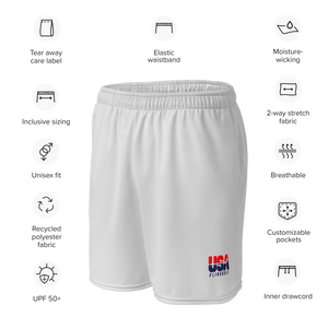 USA FlingGolf Unisex Mesh Shorts (Grey)