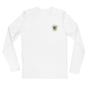 Long Sleeve Fitted Crew (White)