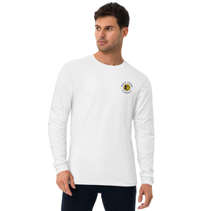 Long Sleeve Fitted Crew (White)