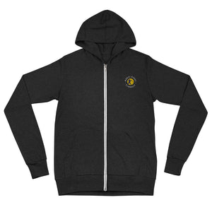 WLF Unisex Embroidered Zip Hoodie (Black)