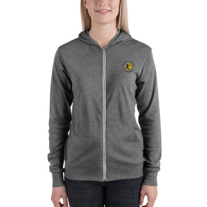WLF Unisex Embroidered Zip Hoodie (Grey)
