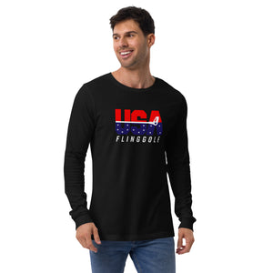 USA FlingGolf Unisex Long Sleeve Tee (Dark)