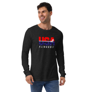 USA FlingGolf Unisex Long Sleeve Tee (Dark)