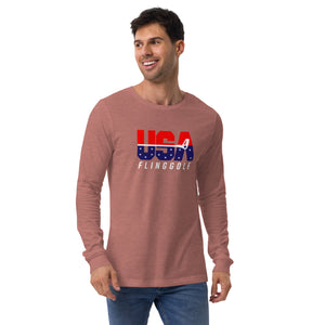 USA FlingGolf Unisex Long Sleeve Tee (Dark)