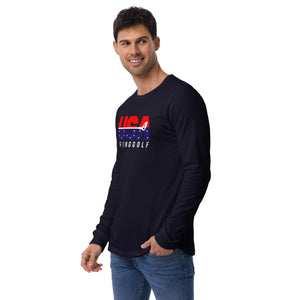 USA FlingGolf Unisex Long Sleeve Tee (Dark)