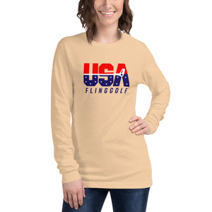 USA FlingGolf Unisex Long Sleeve Tee (Light)