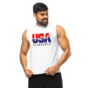 USA FlingGolf "DeRusha" Muscle Shirt (White)