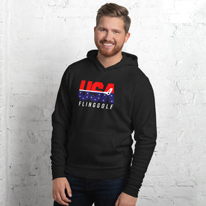 USA FlingGolf Unisex Fleece Hoodie (Dark)