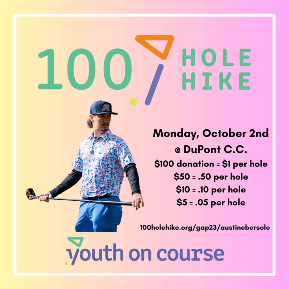 Help "Showtime" take the 100 Hole Hike for Kids
