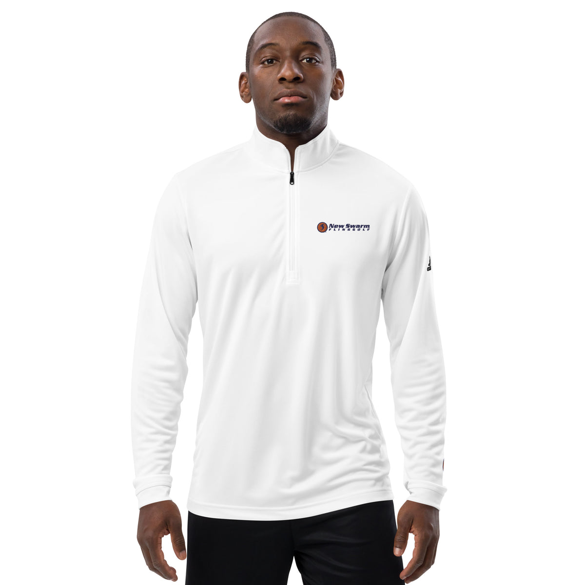 adidas New Swarm Quarter Zip Pullover (White)
