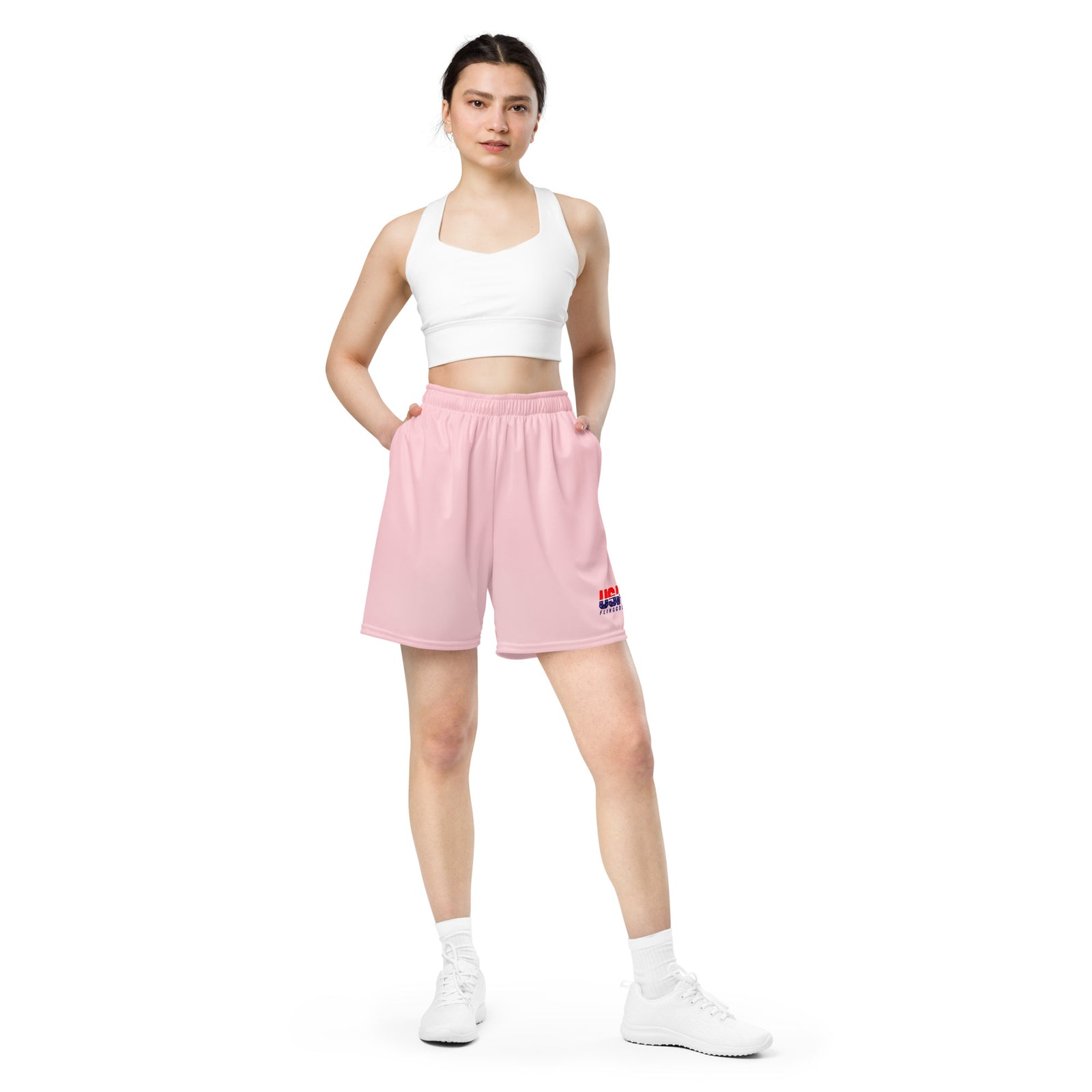 USA FlingGolf Unisex Mesh Shorts (Pink)