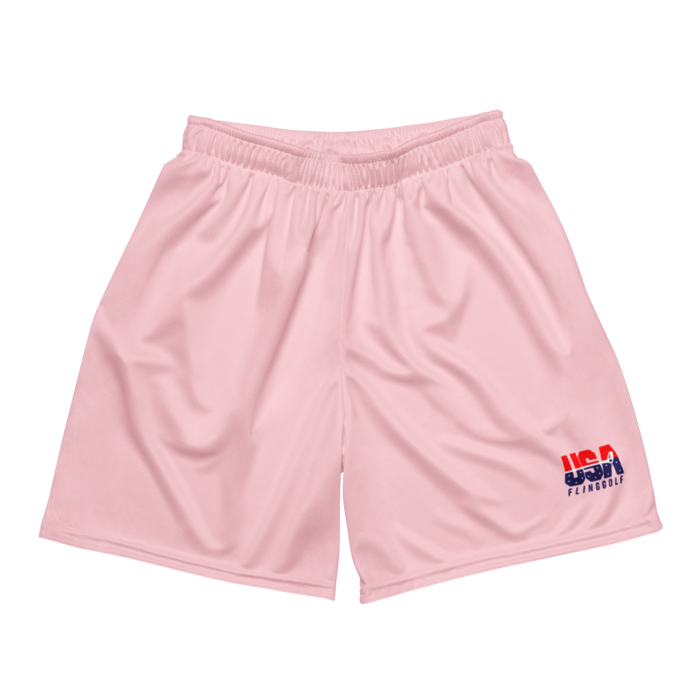 ◆Attends◆ Sporty waffle shorts pants Pink 0086 OverlayShorts_FlapDown_-Adult-