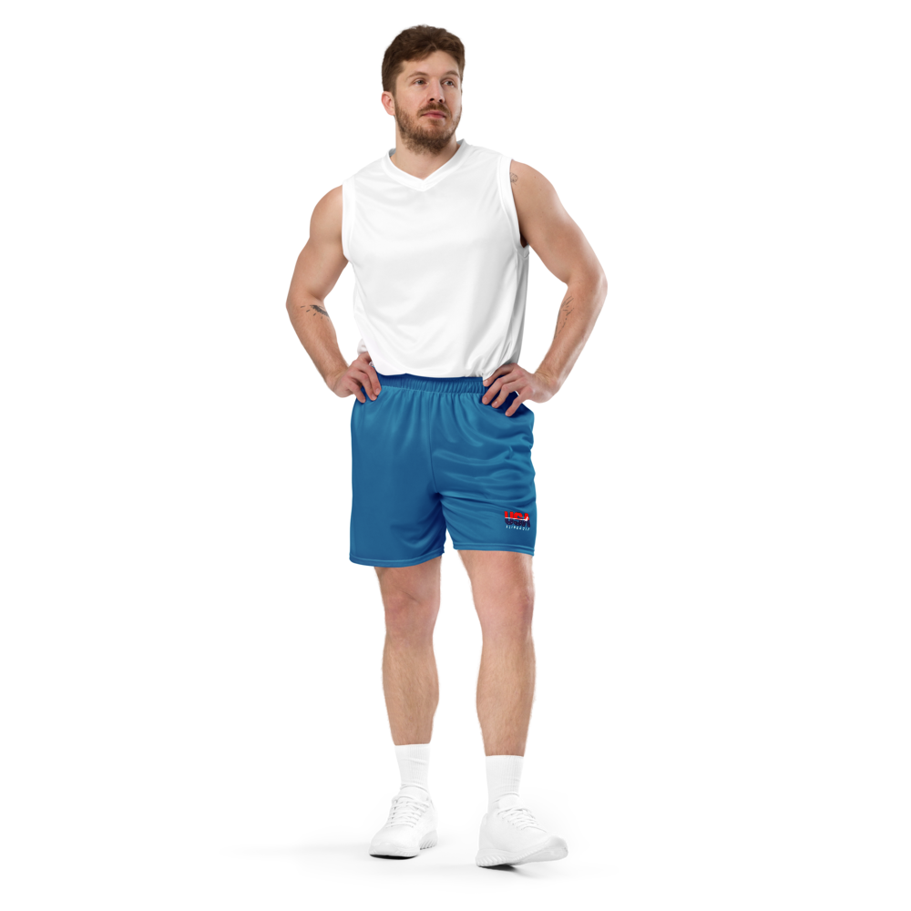 USA FlingGolf Unisex Mesh Shorts (Steel Blue)