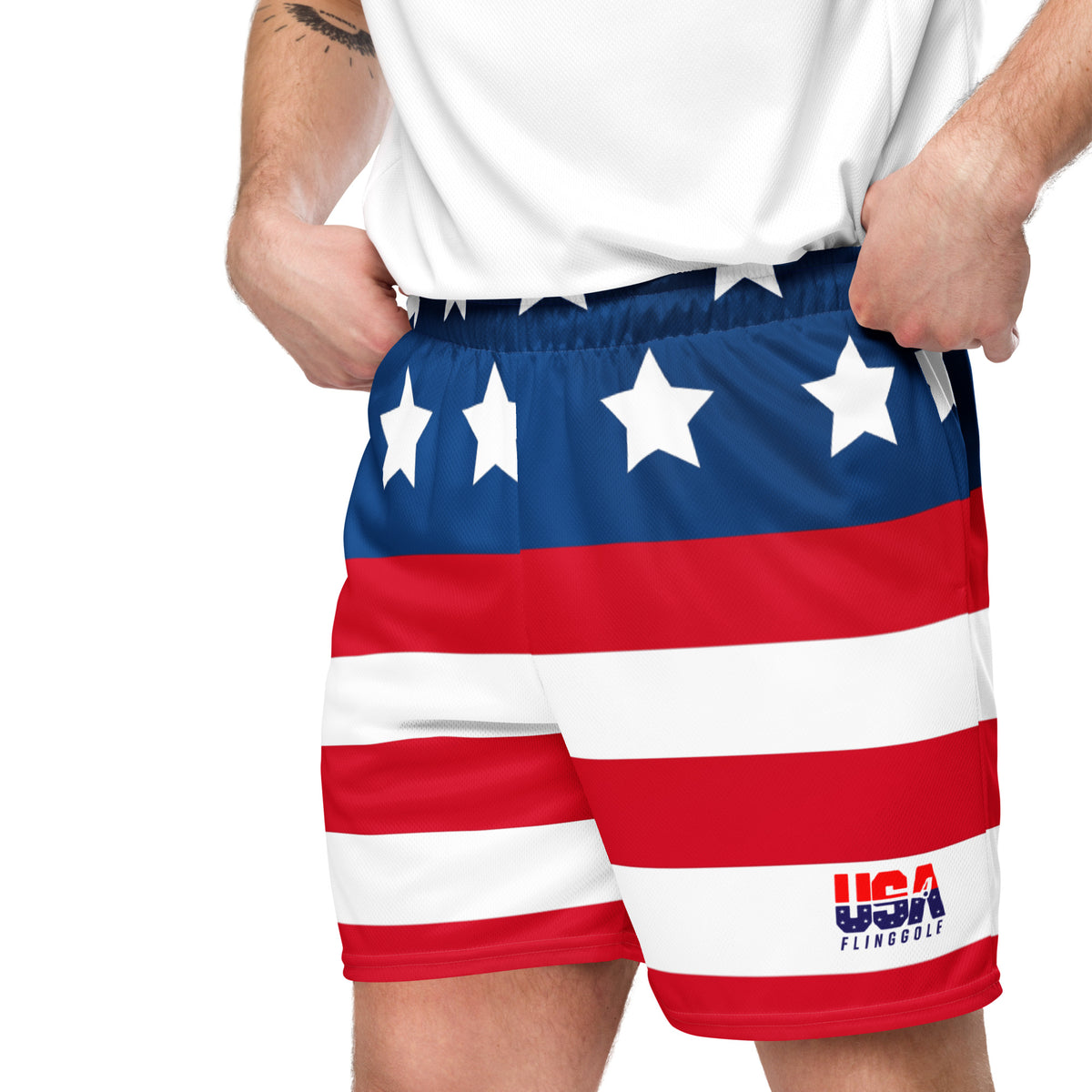 USA FlingGolf Unisex Mesh Shorts (Flag)