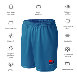 USA FlingGolf Unisex Mesh Shorts (Steel Blue)