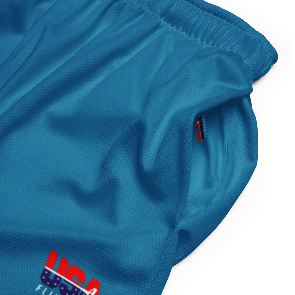 USA FlingGolf Unisex Mesh Shorts (Steel Blue)