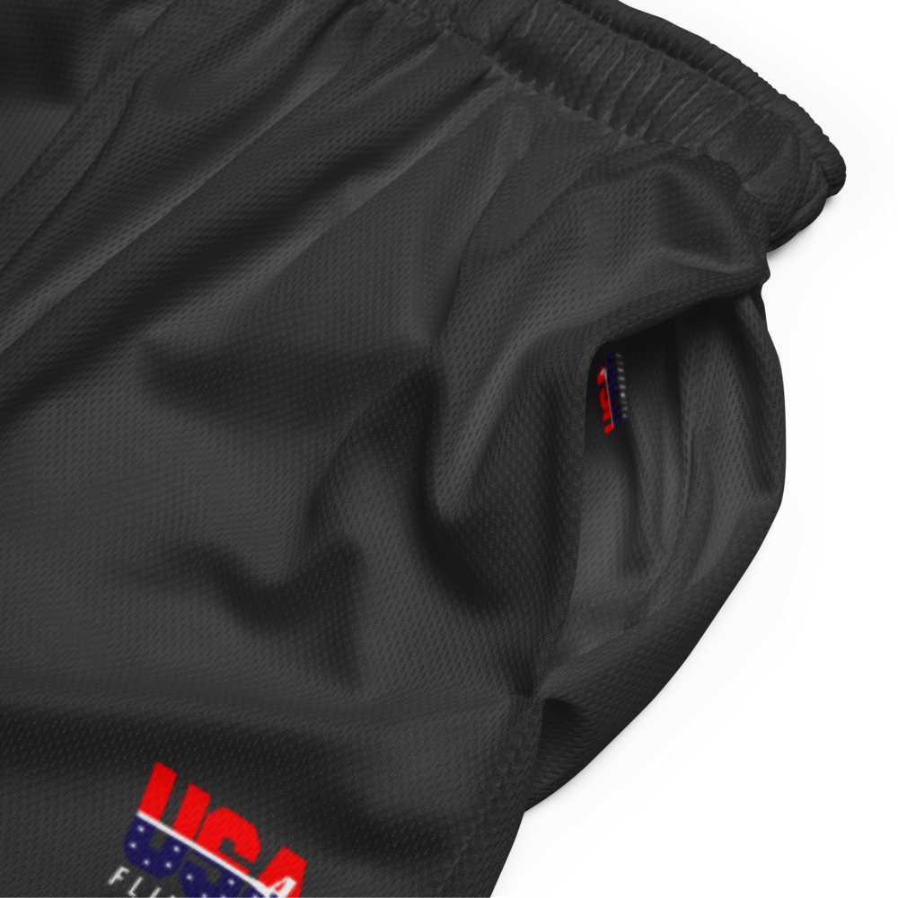 USA FlingGolf Unisex Mesh Shorts (Charcoal)
