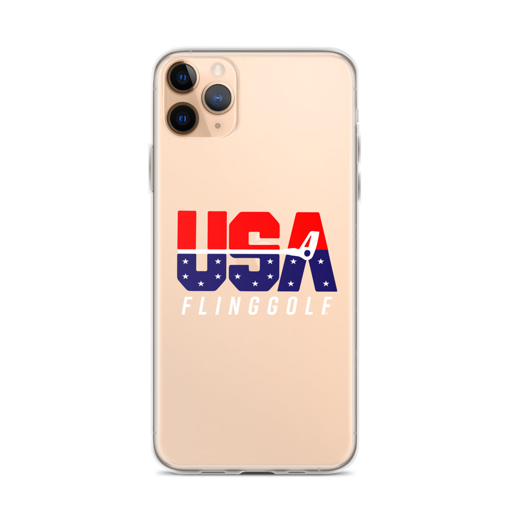 USA FlingGolf Clear Case for iPhone® (Dark Phone)