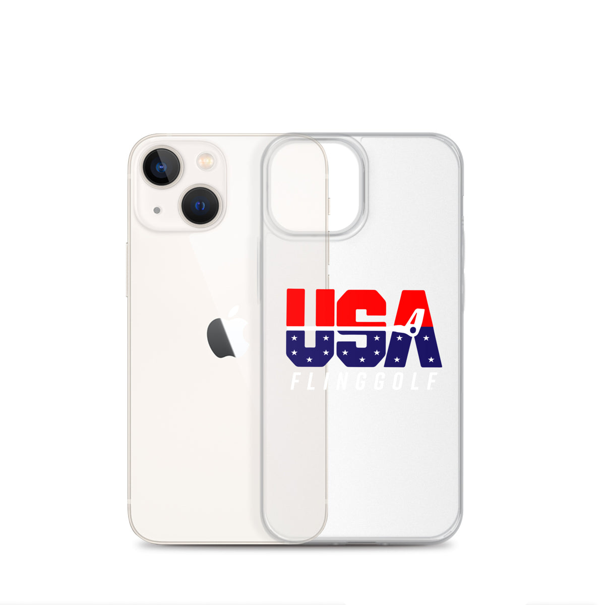 USA FlingGolf Clear Case for iPhone® (Dark Phone)