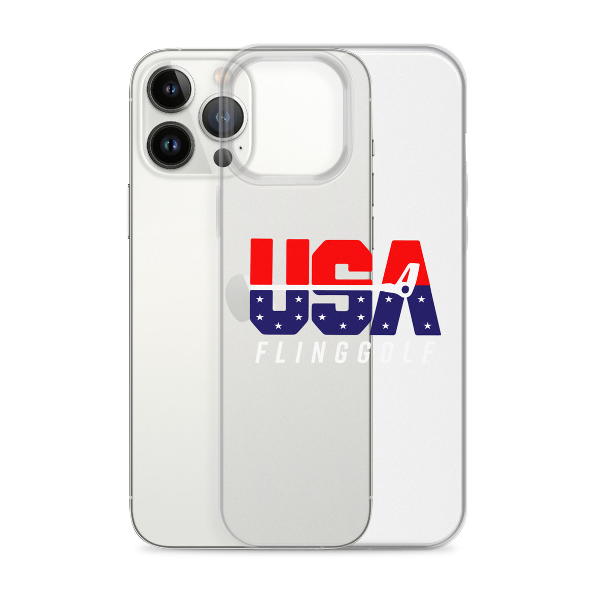 USA FlingGolf Clear Case for iPhone® (Dark Phone)