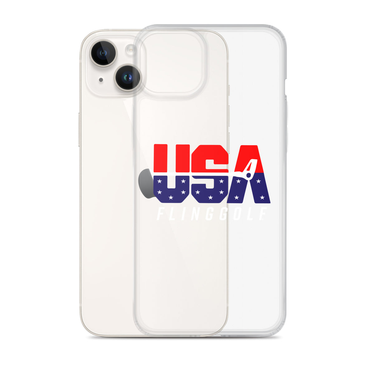 USA FlingGolf Clear Case for iPhone® (Dark Phone)