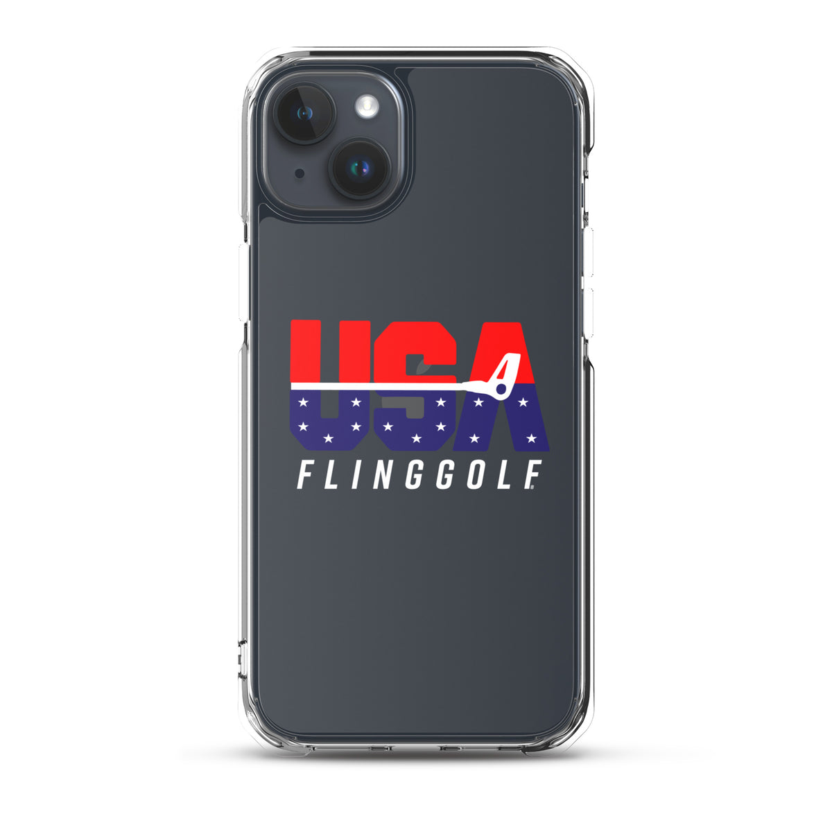 USA FlingGolf Clear Case for iPhone® (Dark Phone)