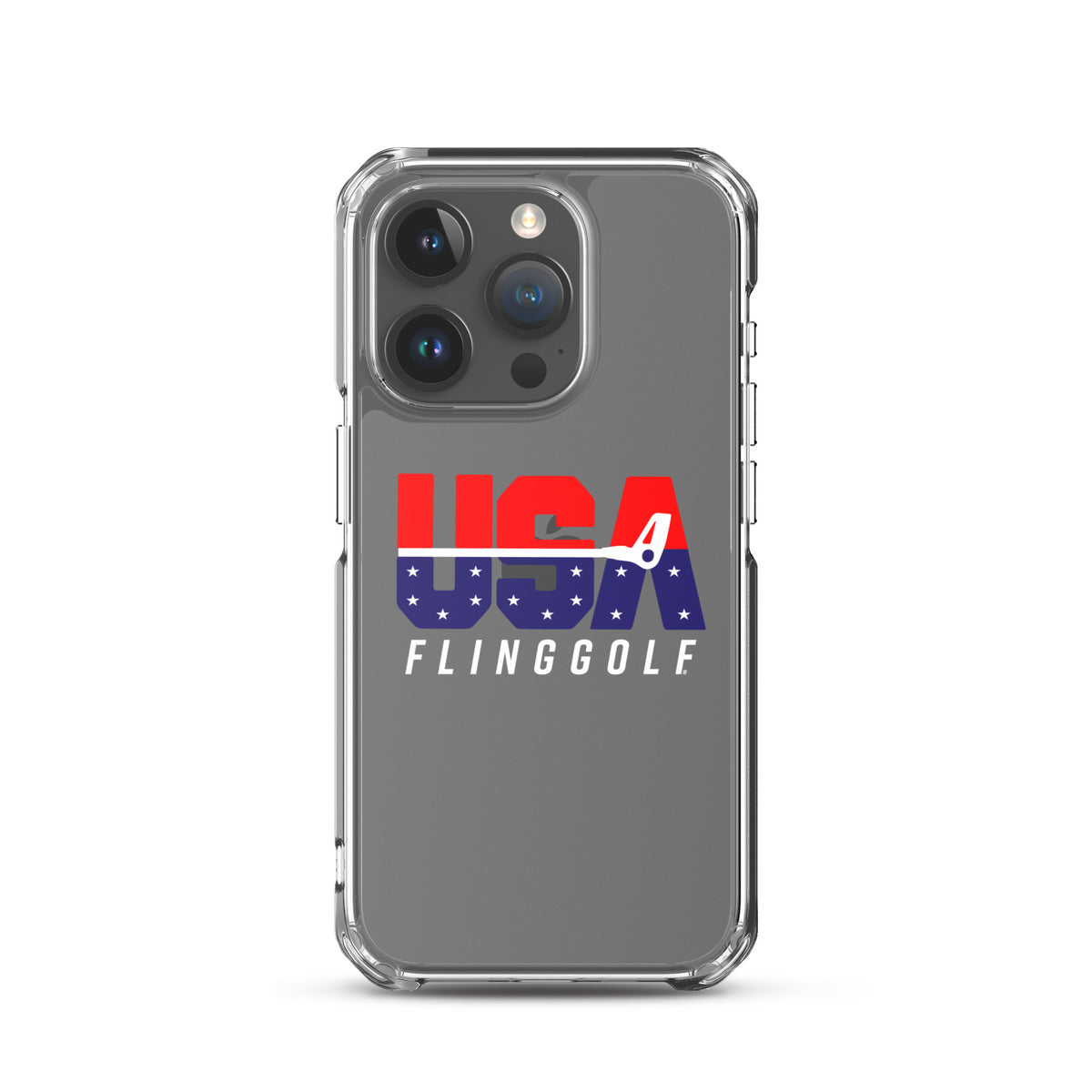 USA FlingGolf Clear Case for iPhone® (Dark Phone)