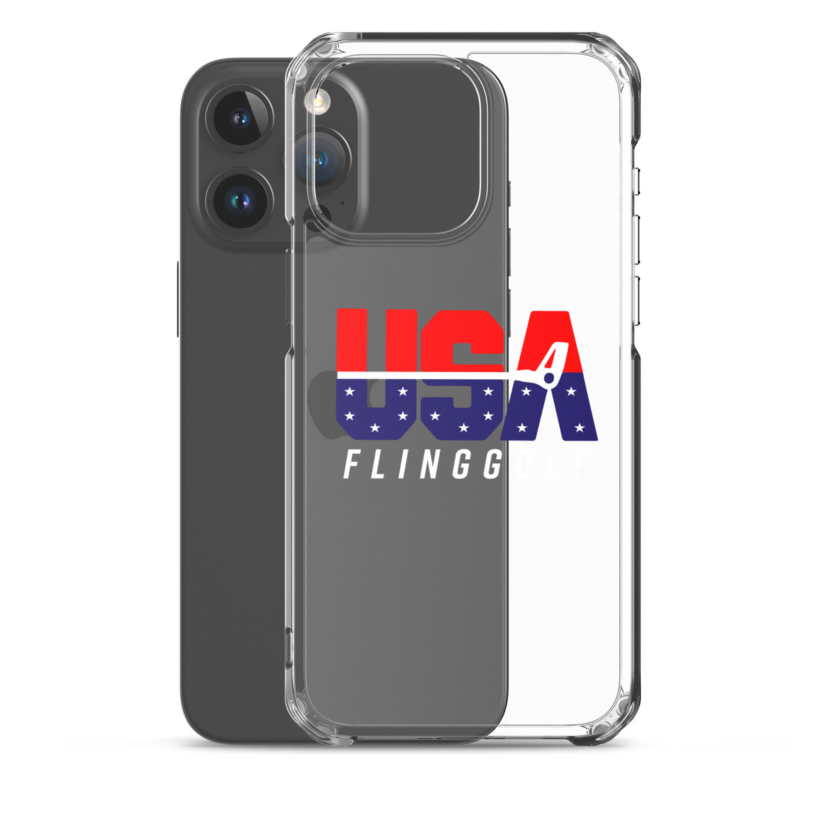 USA FlingGolf Clear Case for iPhone® (Dark Phone)