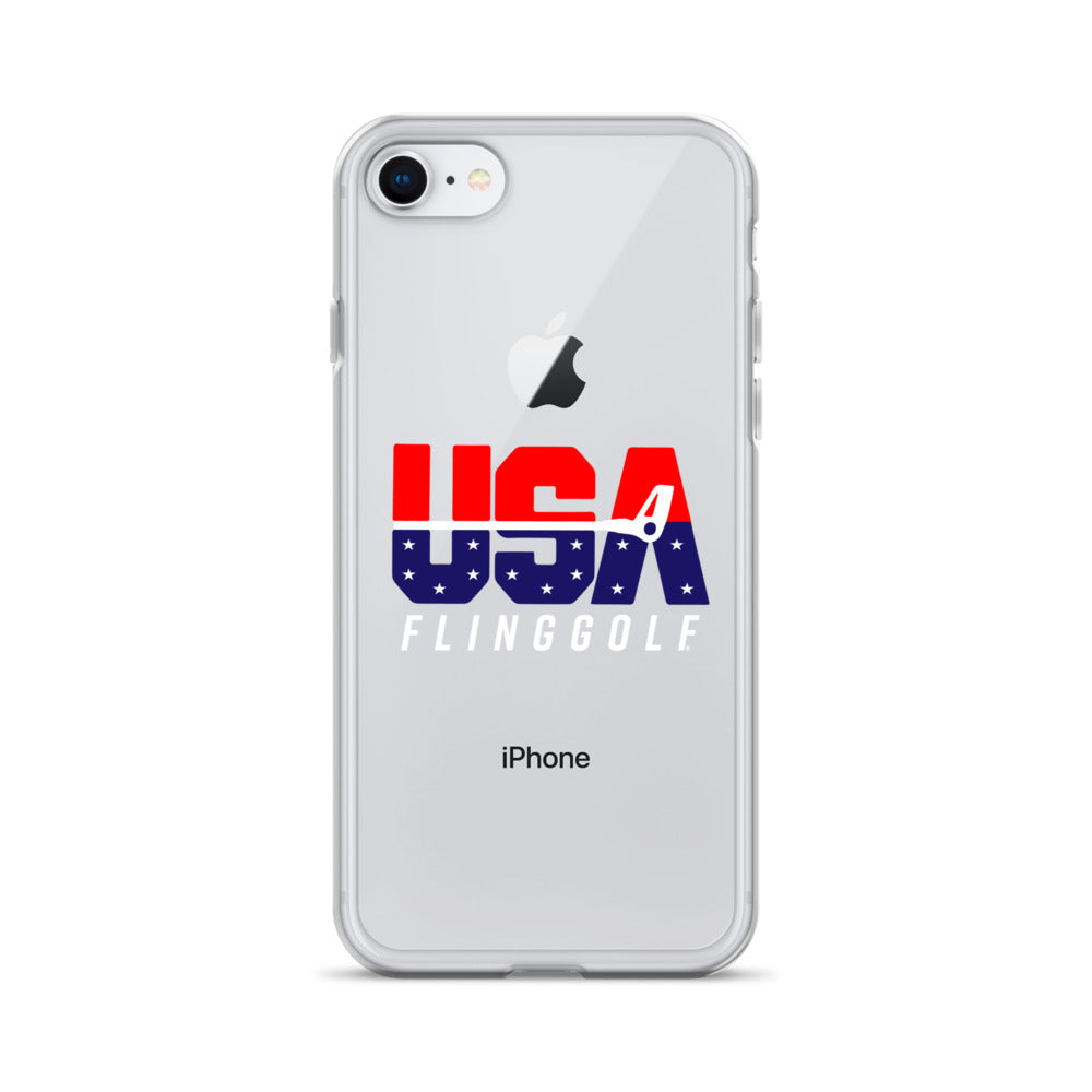USA FlingGolf Clear Case for iPhone® (Dark Phone)