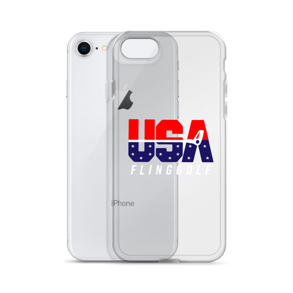 USA FlingGolf Clear Case for iPhone® (Dark Phone)