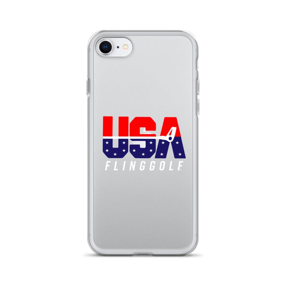 USA FlingGolf Clear Case for iPhone® (Dark Phone)