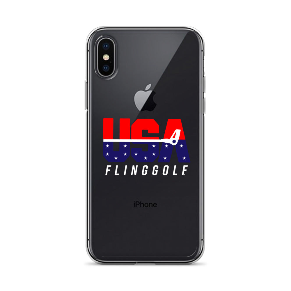 USA FlingGolf Clear Case for iPhone® (Dark Phone)
