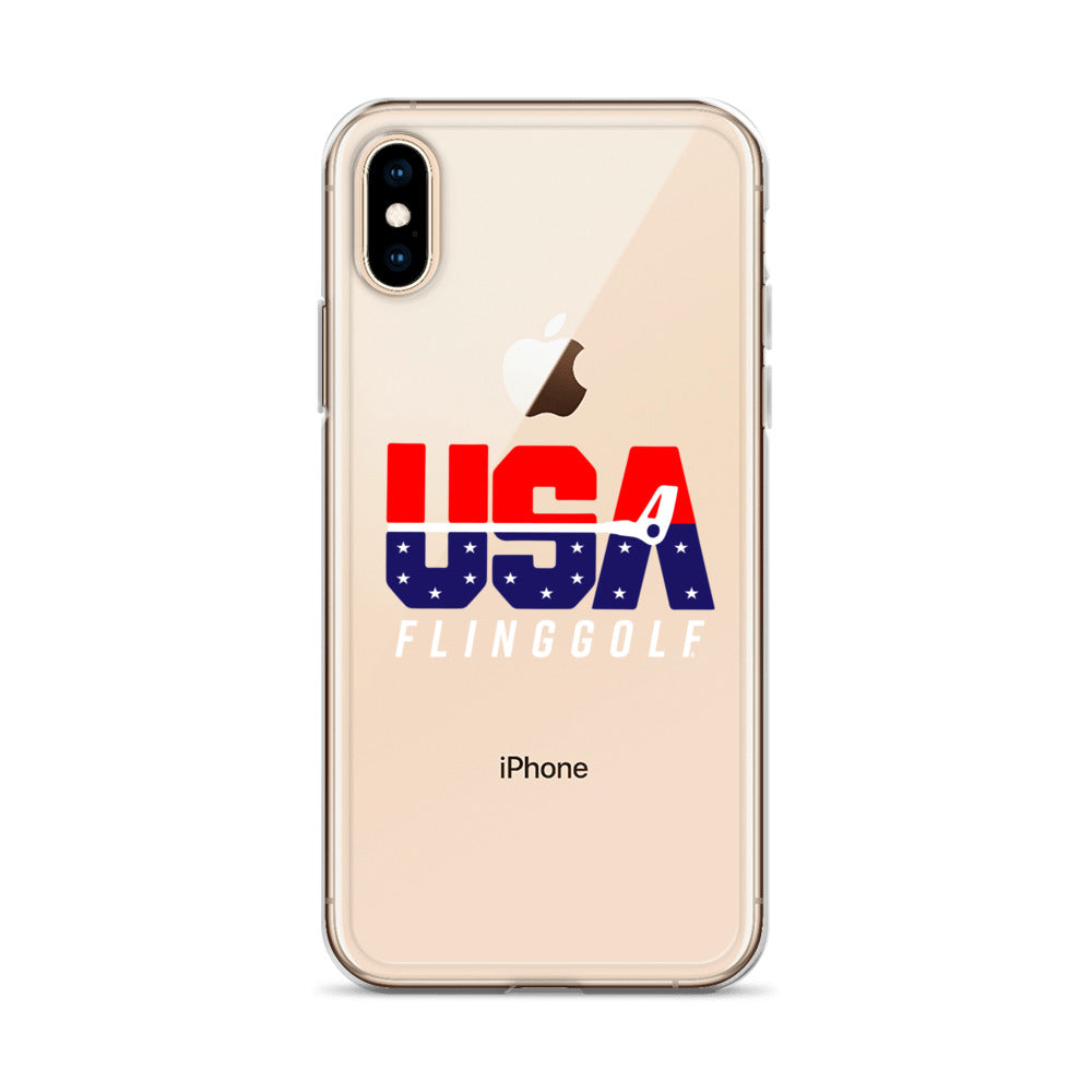 USA FlingGolf Clear Case for iPhone® (Dark Phone)