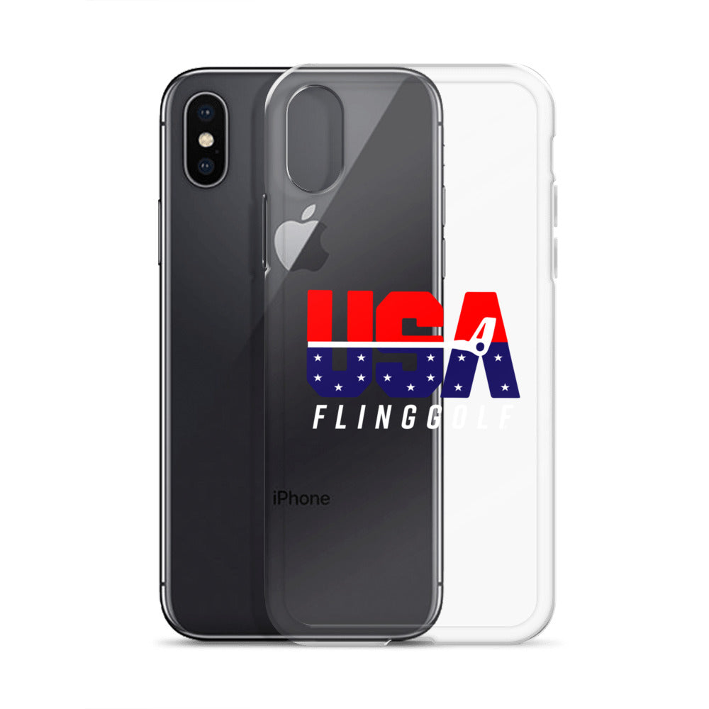USA FlingGolf Clear Case for iPhone® (Dark Phone)