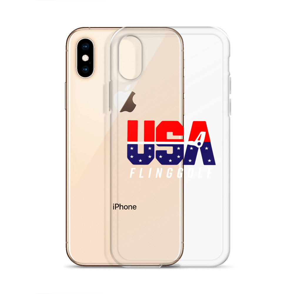 USA FlingGolf Clear Case for iPhone® (Dark Phone)