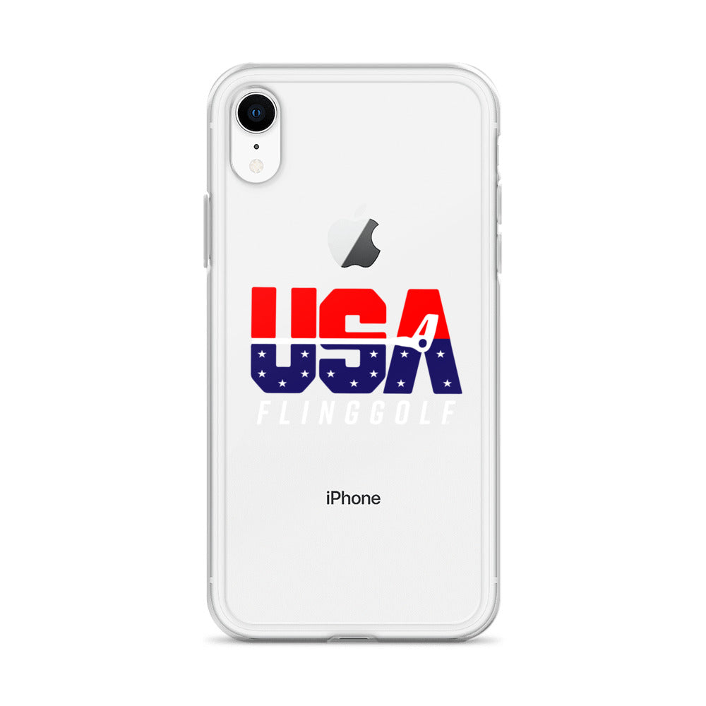 USA FlingGolf Clear Case for iPhone® (Dark Phone)