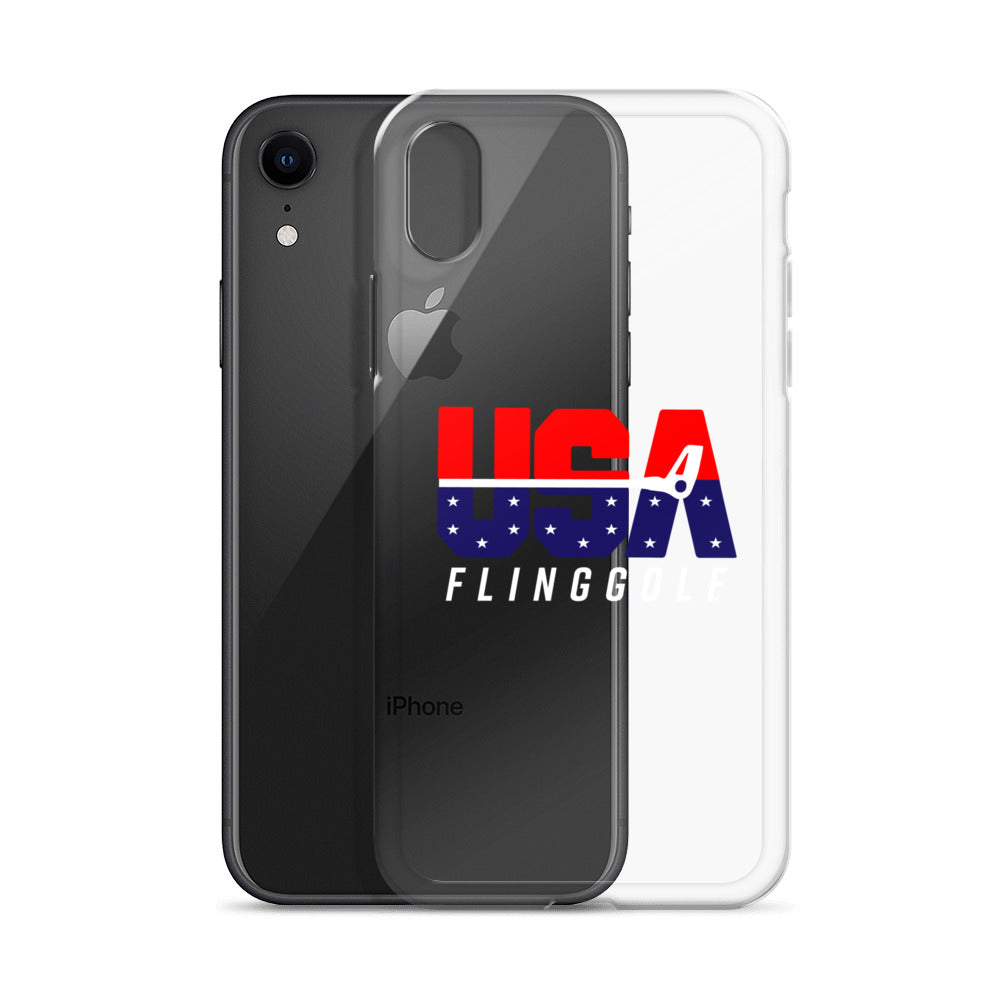 USA FlingGolf Clear Case for iPhone® (Dark Phone)