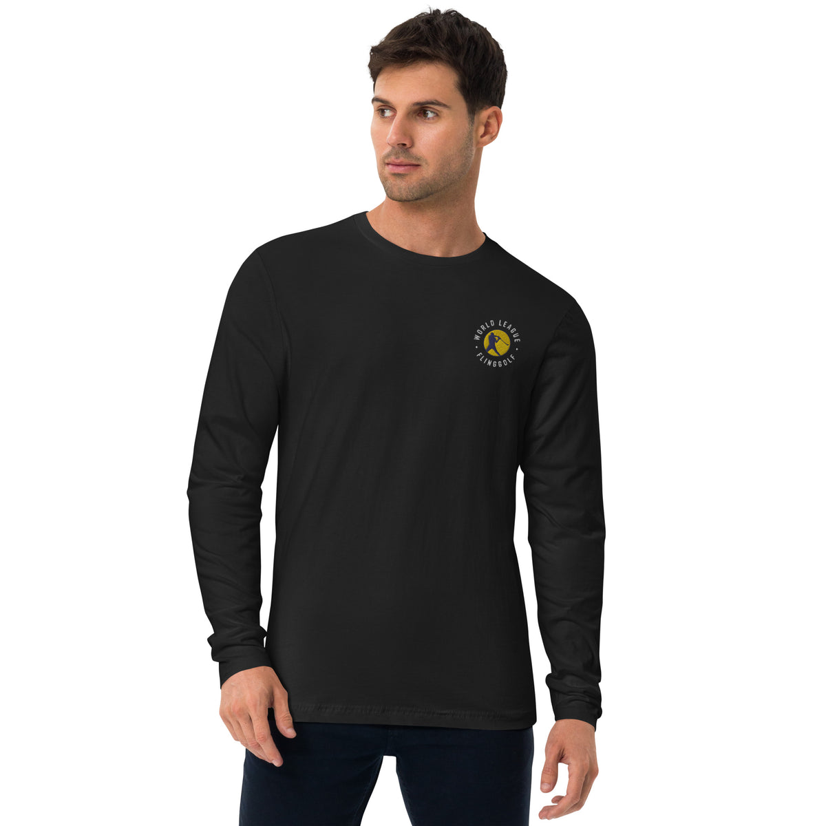 WLF Long Sleeve Fitted Crew (Black/Grey)