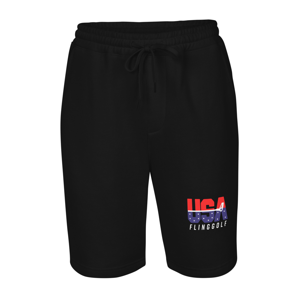 USA FlingGolf Men's Fleece Shorts (Black)