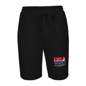 USA FlingGolf Men's Fleece Shorts (Black)