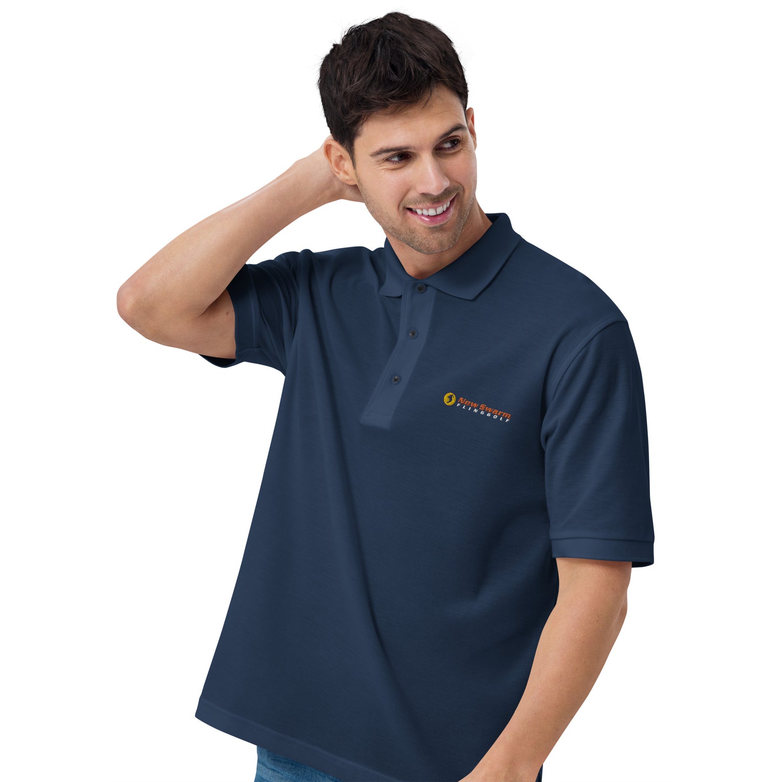 Men's Premium Polo (New Swarm FlingGolf)