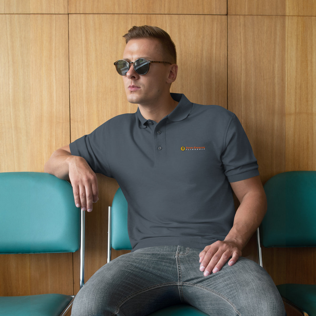 Men's Premium Polo (New Swarm FlingGolf)