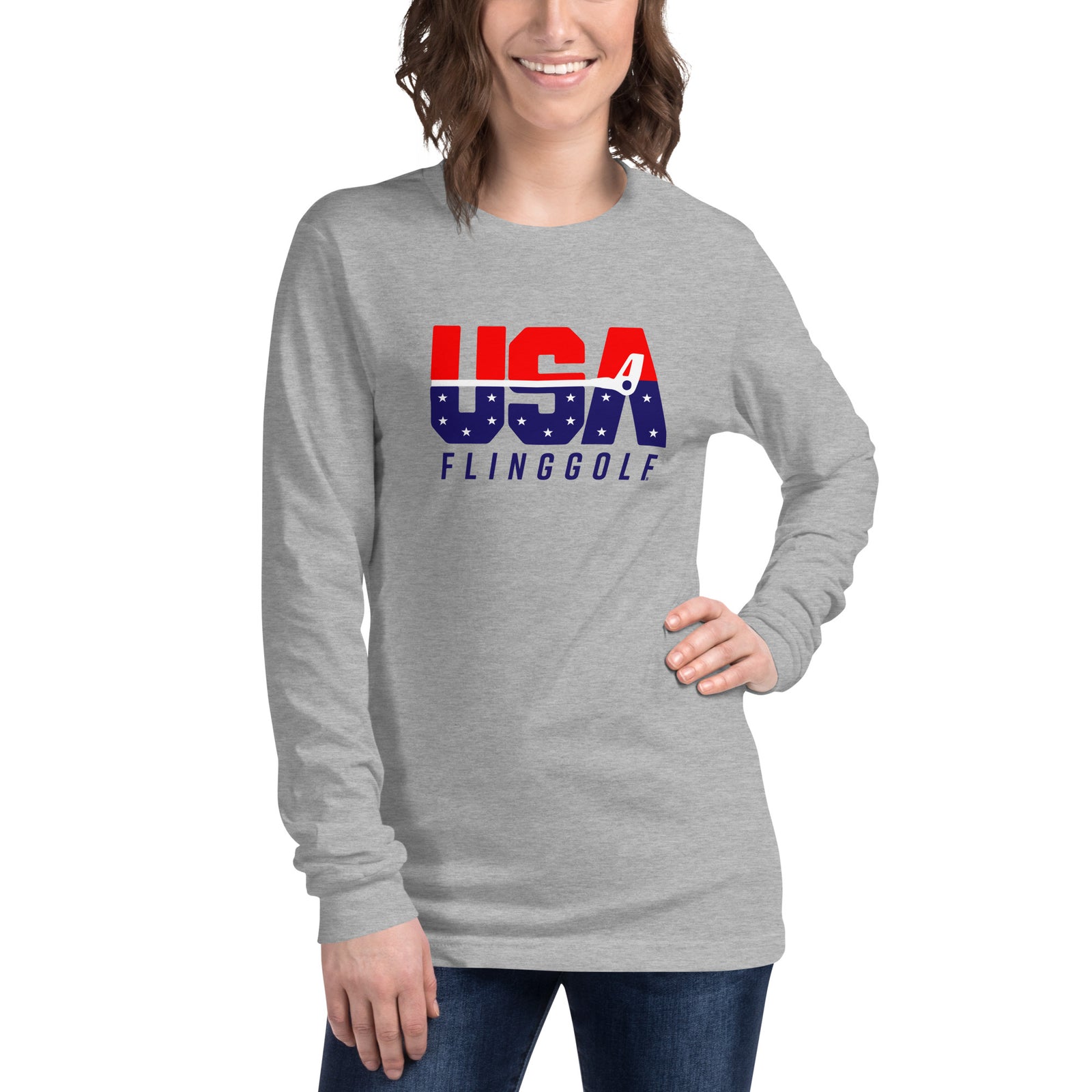 USA FlingGolf Unisex Long Sleeve Tee (Light)