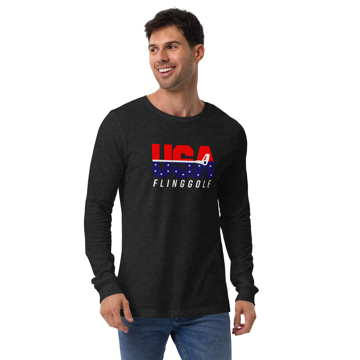 USA FlingGolf Unisex Long Sleeve Tee (Dark)