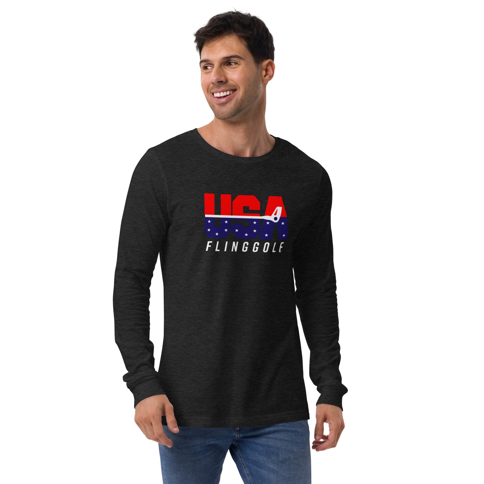USA FlingGolf Unisex Long Sleeve Tee (Dark)