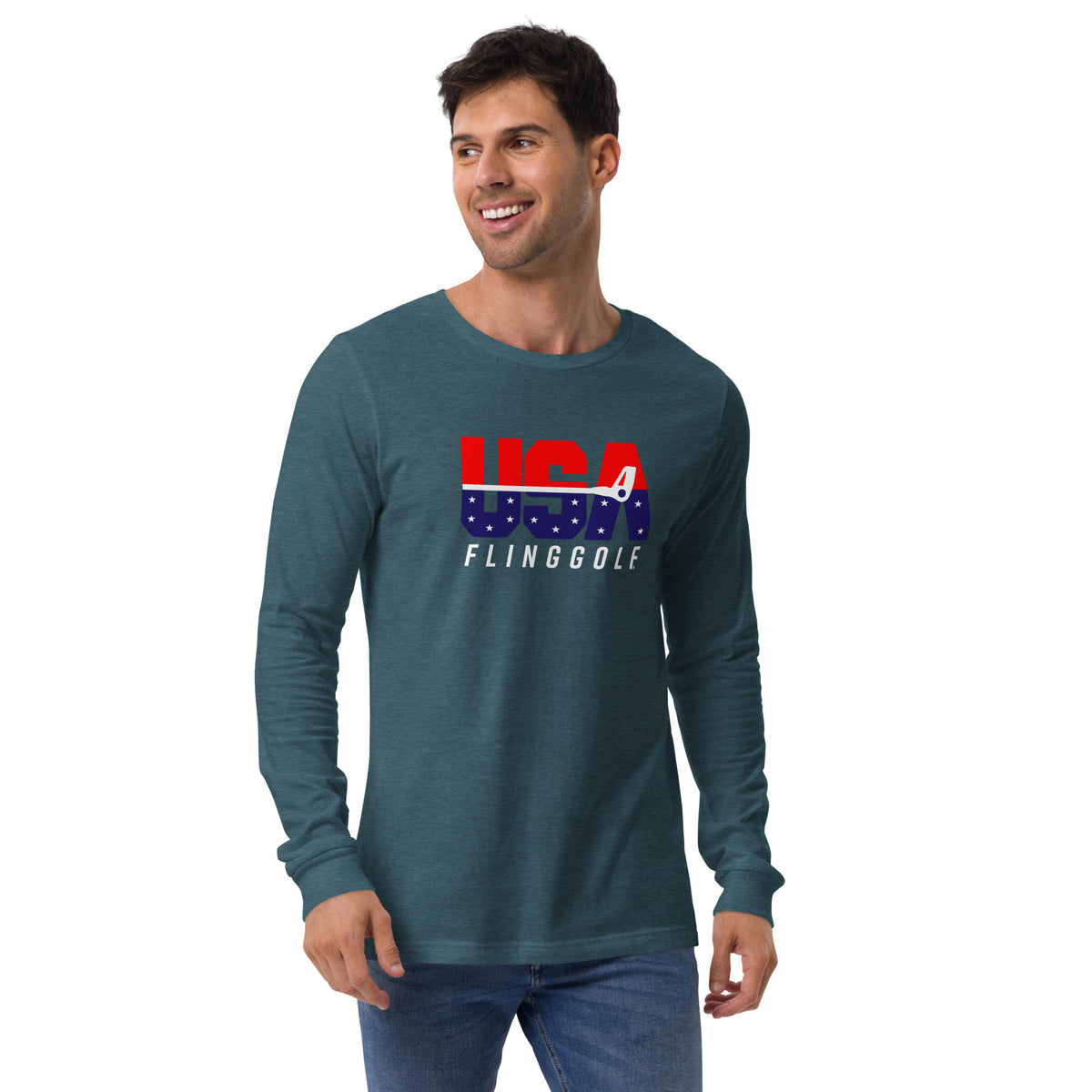 USA FlingGolf Unisex Long Sleeve Tee (Dark)